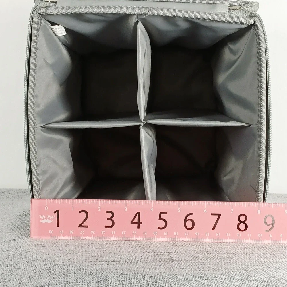 Everything Mary Floral Yarn Storage Bag Organizer with Grommets and Dividers‎